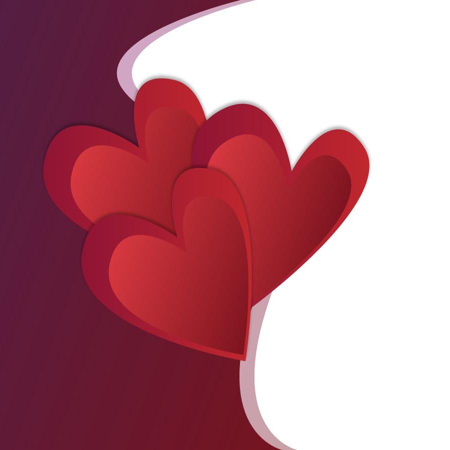 900x900 Unique Love Hearts Background Free Vector Drawing