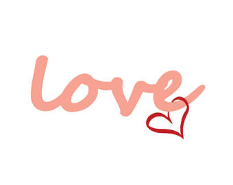 340x270 Cursive Love Print Etsy