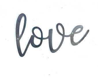 340x270 Metal Love Sign Etsy