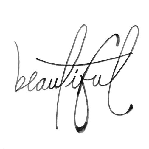 500x500 The Word Beautiful In Cursive Beautiful
