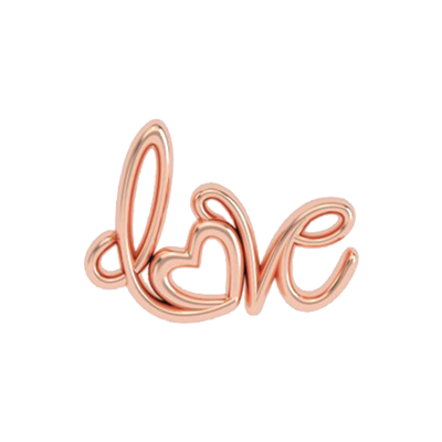 400x400 Cursive Love Word Charm