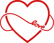 190x150 Neverending Love Vector Heart 1c Hoodie Spreadshirt