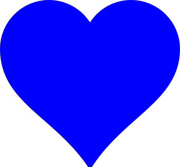 600x557 Blue Heart Png, Svg Clip Art For Web