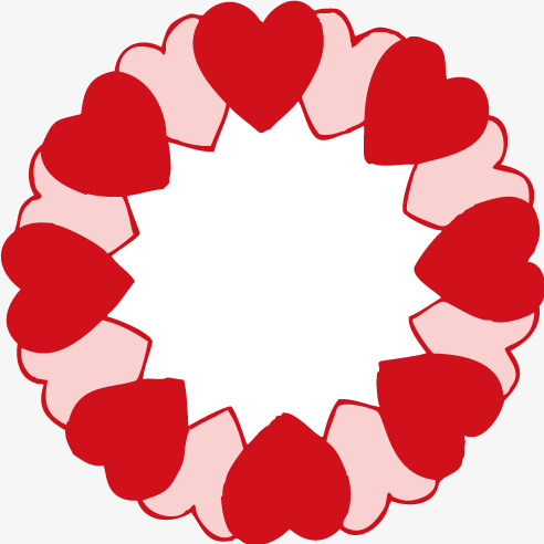 492x492 Pink Love Vector Wreath, Wreath, Love Pink, Love Vector Png