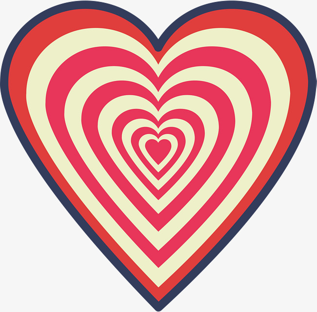 650x639 Nested Lines Of Pink Love, Vector Png, Perspective Effect, Pink