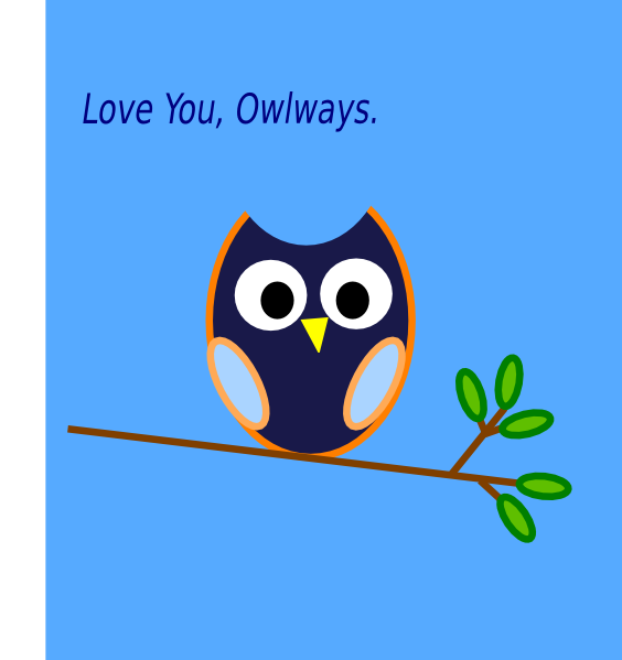564x599 Love You, Owlways Clip Art