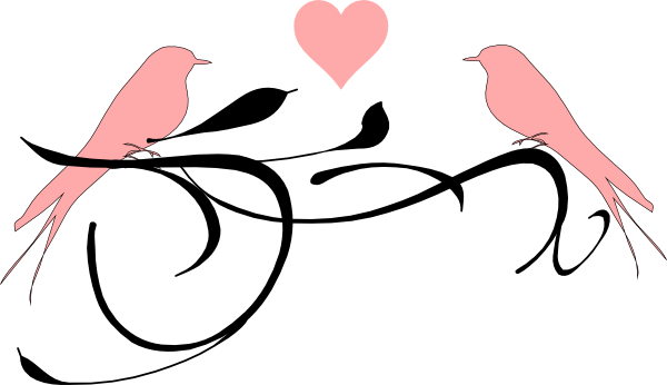 600x346 Love Birds Clip Art