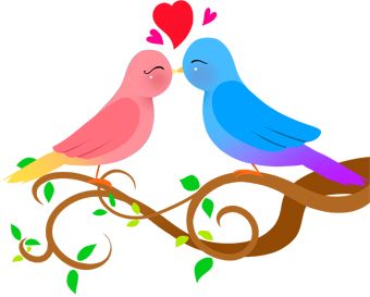 340x273 Lovebird Clipart Birthday