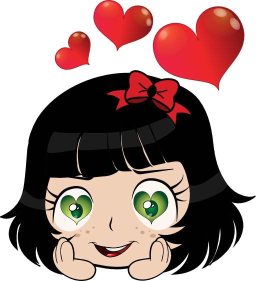 512x562 Girl In Love Clipart