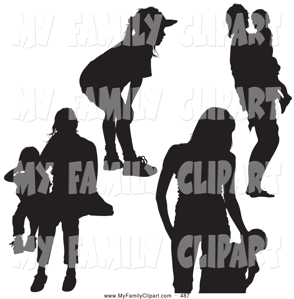 1024x1044 Royalty Free People Silhouette Stock Family Designs
