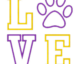 340x270 Lsu Paw Print Clip Art