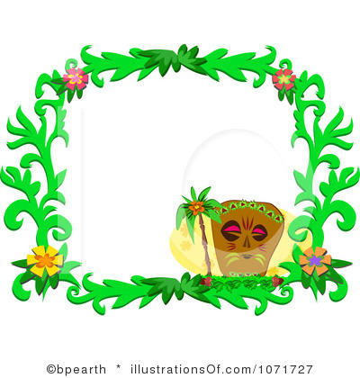 400x420 Hawaiian Tiki Clip Art Borders Clipart Panda