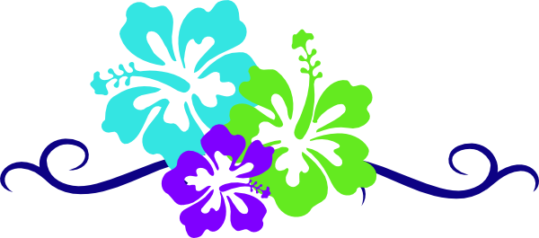 600x265 Luau Flowers Clip Art Borders Free Clipart 2