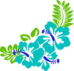 300x285 Tropical Free Hawaiian Clip Art Flower Luau 5