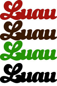 200x300 Hawaiian Luau Word Clipart