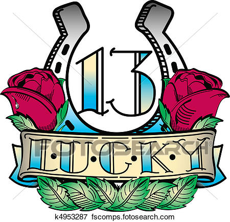 450x434 Clip Art Of Tattoo Design Lucky Horseshoe Art K4953287