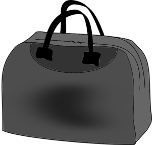 298x285 Black Luggage Clip Art