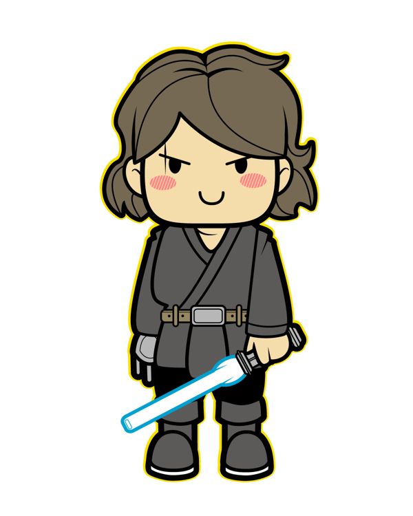 600x750 Luke Skywalker Clipart Cartoon