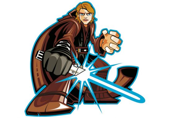 547x380 Wandtattoo Anakin Skywalker Comic Style Clipart Star Wars