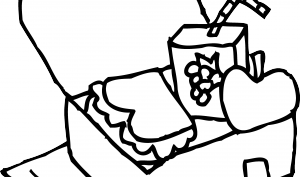 300x177 Lunch Box Coloring Page Clipart Panda