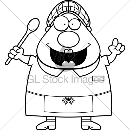 500x500 Cartoon Lunch Lady Idea Gl Stock Images