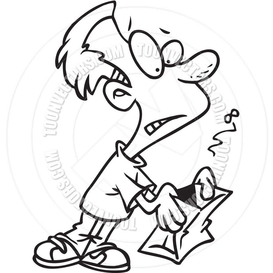 940x940 Cartoon Empty Lunch Bag (Black And White Line Art) By Ron Leishman
