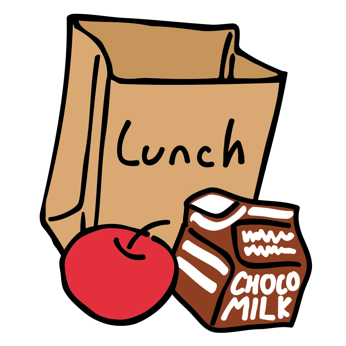 1200x1200 Lunch Clipart Black And White