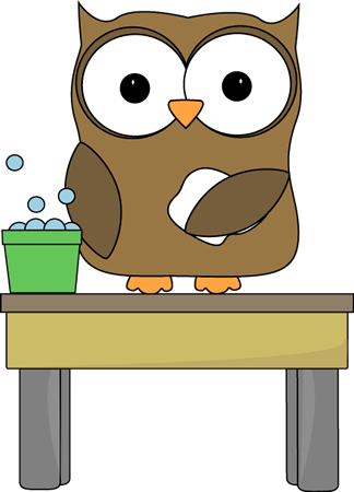 324x450 Owl Table Washer Clip Art