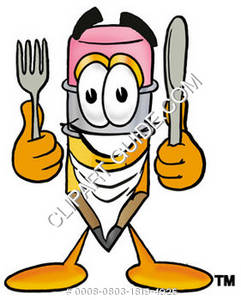 241x300 Clipart Cartoon Pencil Character Dining