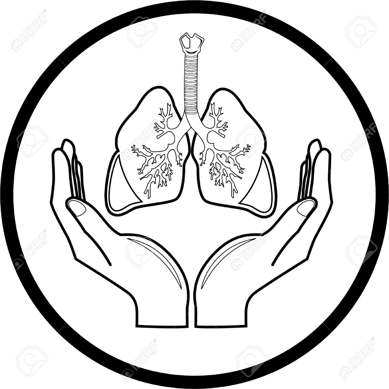 1300x1300 Images Lungs Clipart Black And White