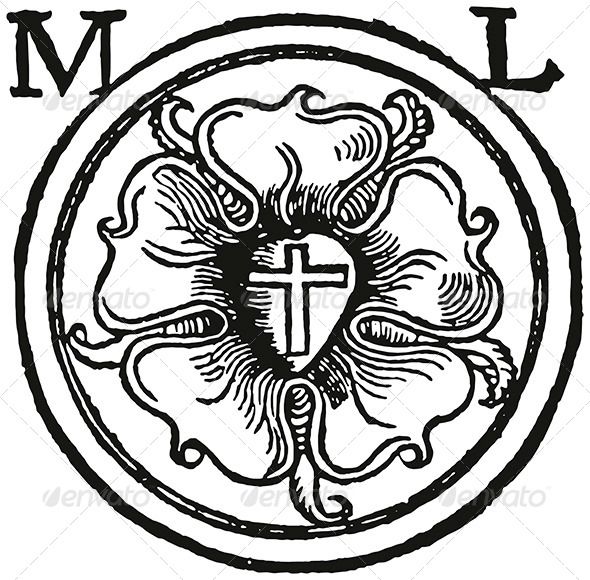 590x580 Luther Rose Woodcut Luther And Fonts