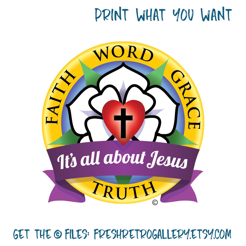 825x825 Lutheran Art To Print Gifts Men Women, Share Faith Word Grace