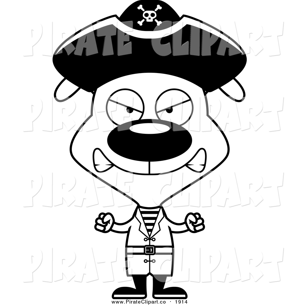 1024x1044 Vector Clip Art Of A Cartoon Lineart Mad Pirate Dog By Cory Thoman
