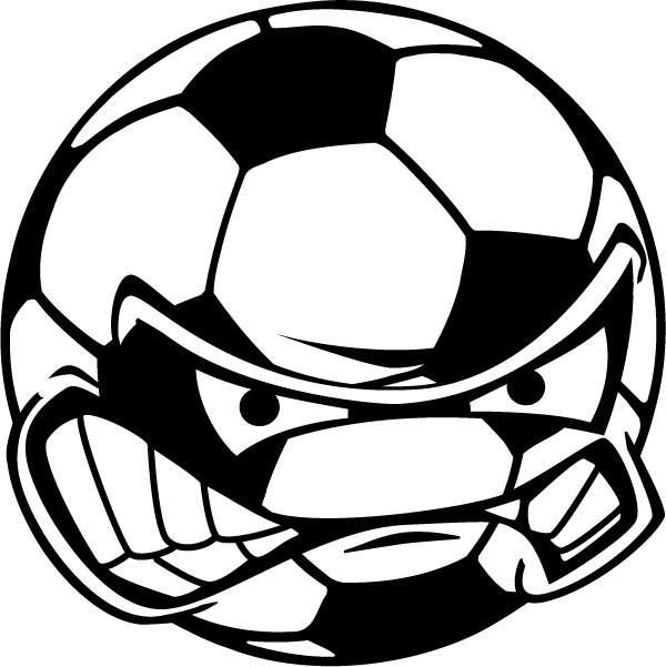 600x601 Soccer Clipart Face