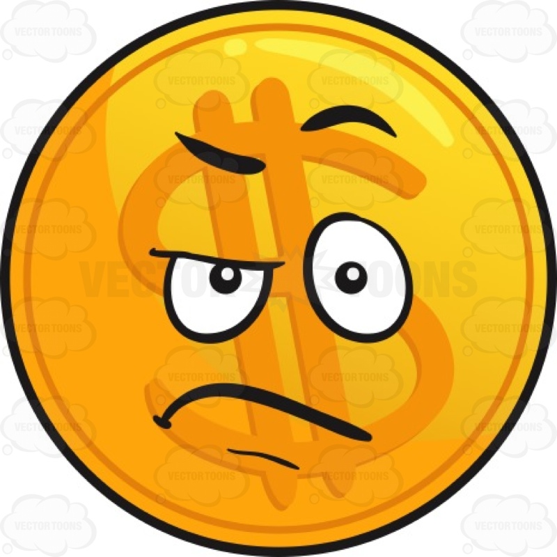 800x800 Angry Golden Coin Emoji