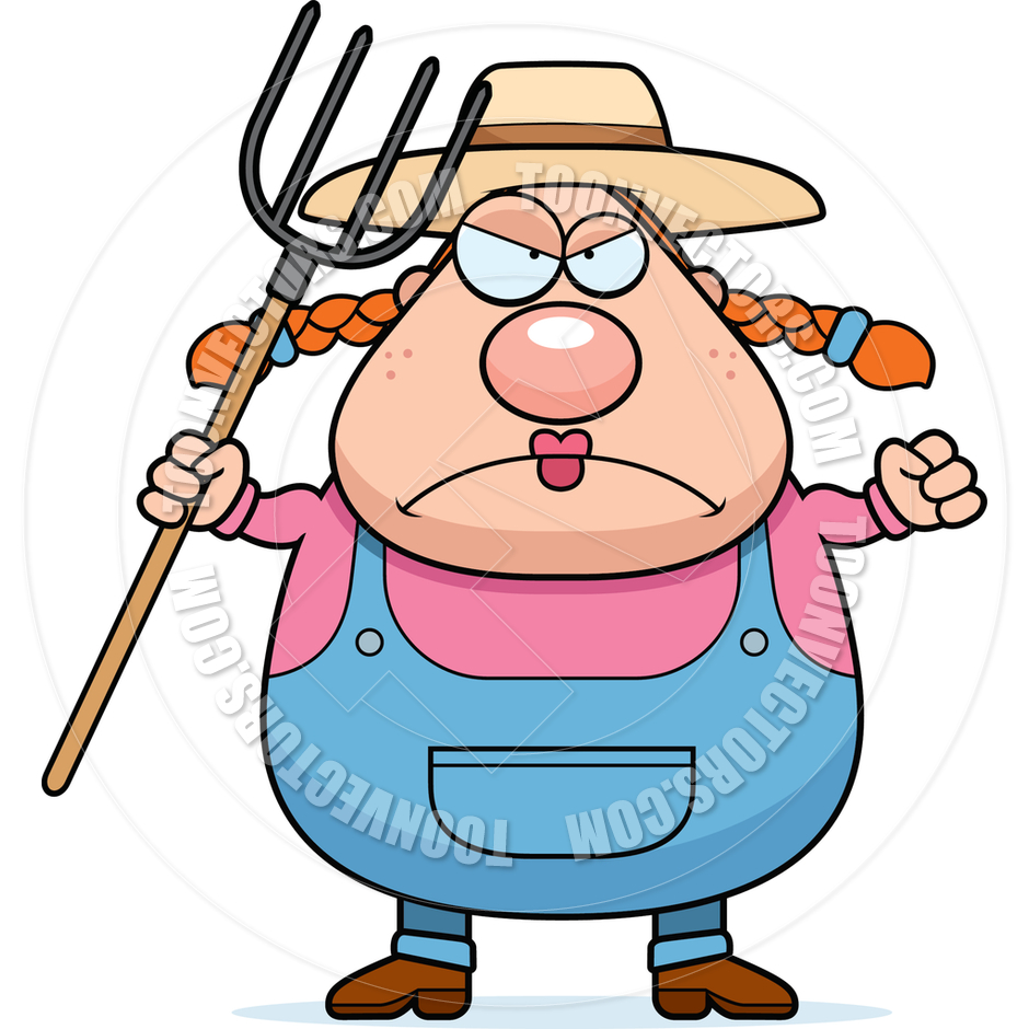 940x940 Farm Girl Angry By Cory Thoman Toon Vectors Eps