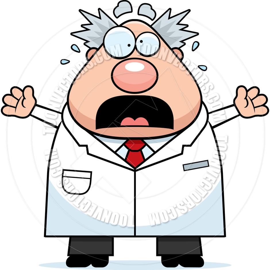 940x940 Cartoon Mad Scientist Scared By Cory Thoman Toon Vectors Eps