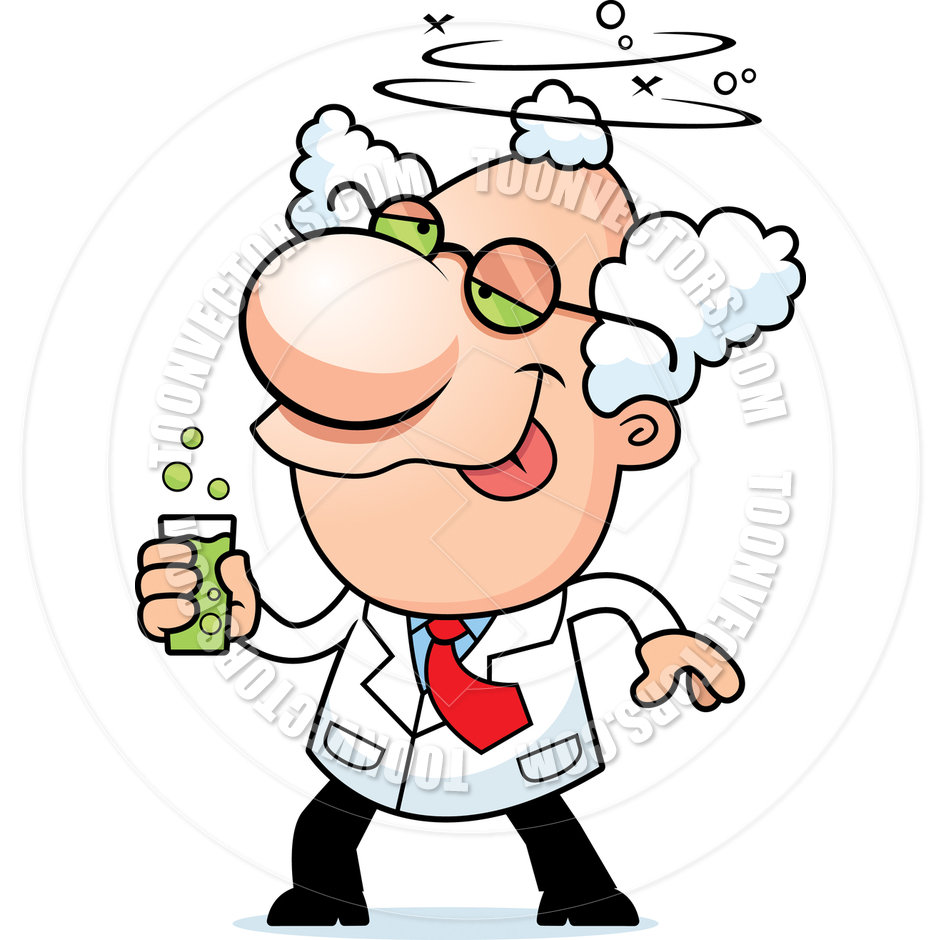 940x940 Cartoon Mad Scientist Drinking By Cory Thoman Toon Vectors Eps