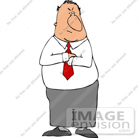450x450 Angry Boss With His Arms Crossed Clipart