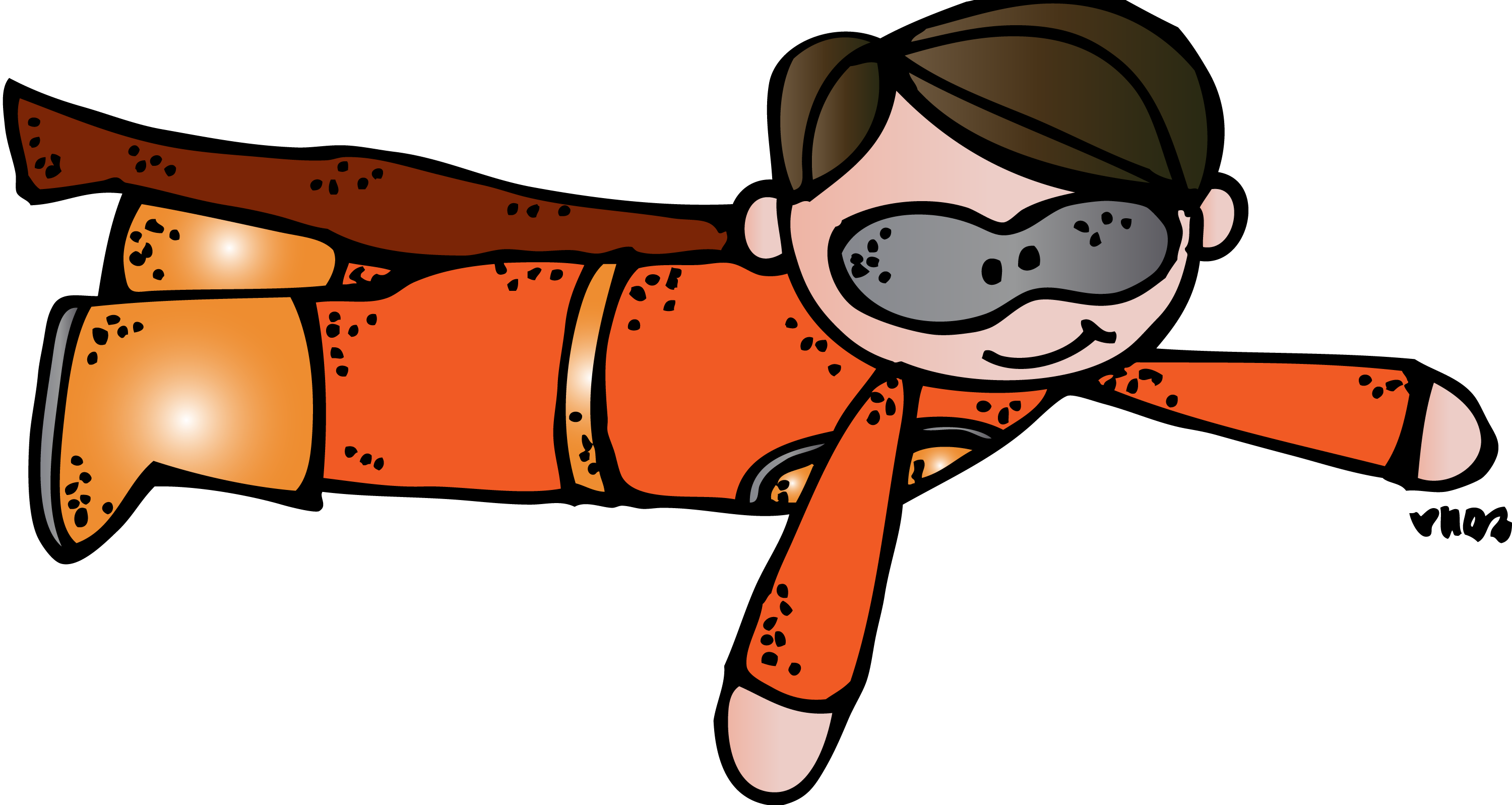 3000x1597 Orange Clipart Superhero