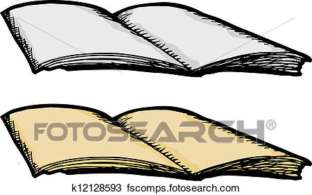 450x281 Clipart Of Blank Open Magazine K12128593