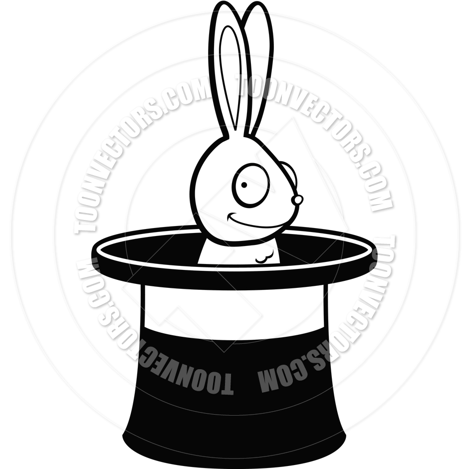 940x940 Magic Rabbit (Black And White Line Art) By Cory Thoman Toon
