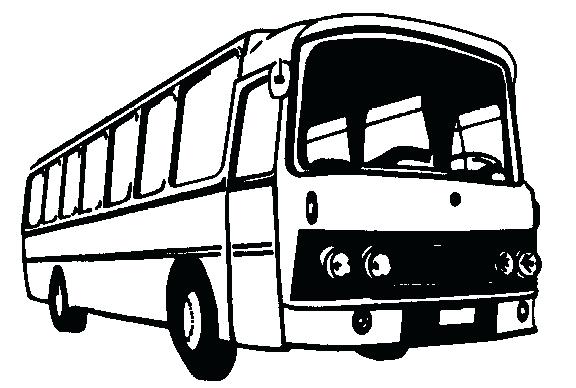 576x388 Clipart School Bus Of A School Bus In Black And White Royalty Free