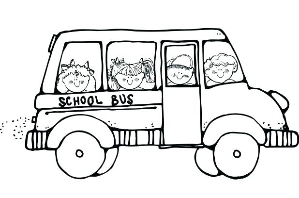 618x408 School Bus Coloring Page
