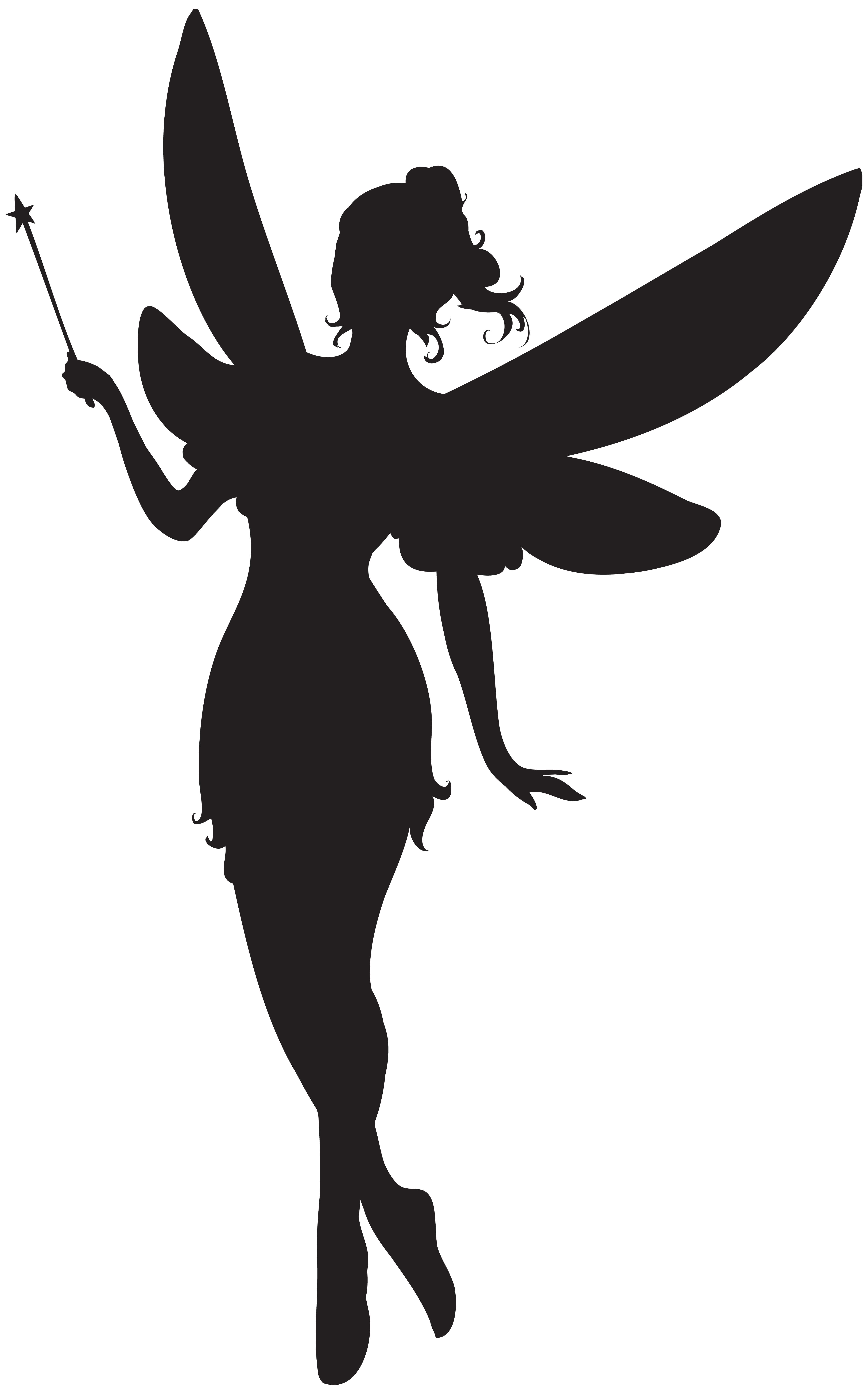 4984x8000 Fairy With Magic Wand Silhouette Png Clip Artu200b Gallery