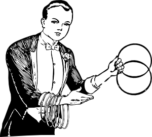 300x271 Magician Linking Rings Clip Art