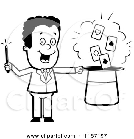 450x470 Magician Clipart Black And White