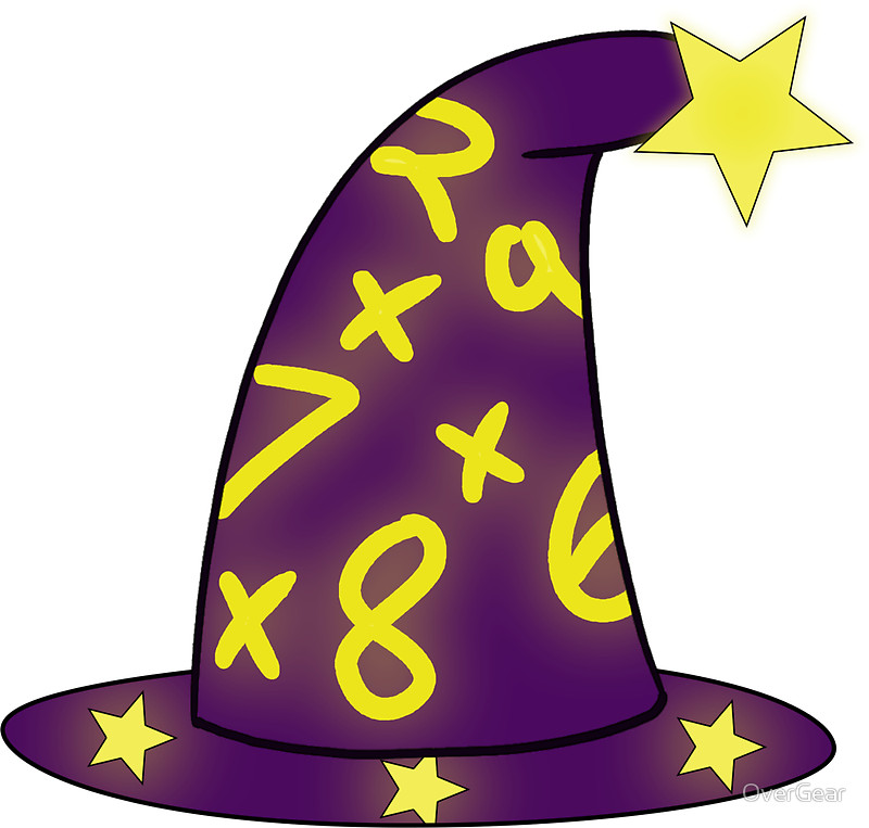 800x763 Math Magician Hat Stickers By Overgear Redbubble