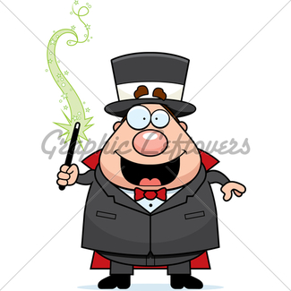 325x325 Cartoon Magician Confused Gl Stock Images