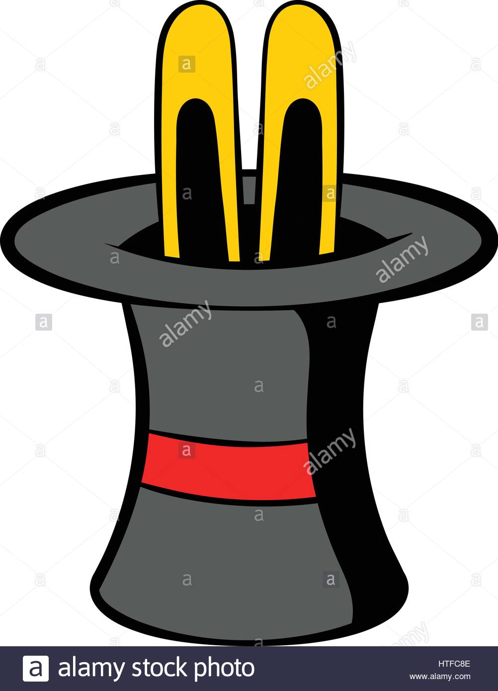 1002x1390 Rabbit Appearing From A Top Magic Hat Icon Stock Vector Art